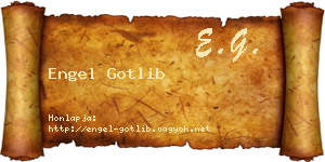 Engel Gotlib névjegykártya
