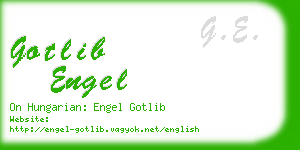 gotlib engel business card